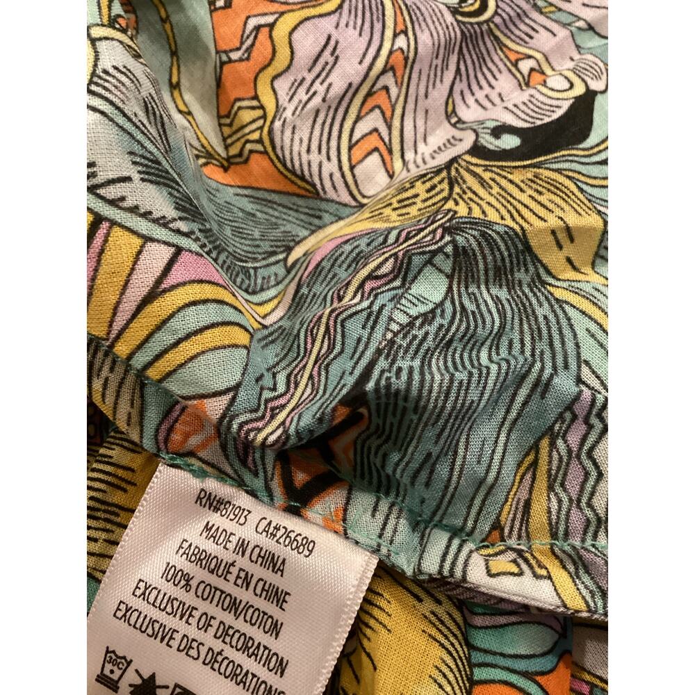 Robert Graham Vivienne short sleeve button down multi color floral midi dress 8 - Picture 5 of 10